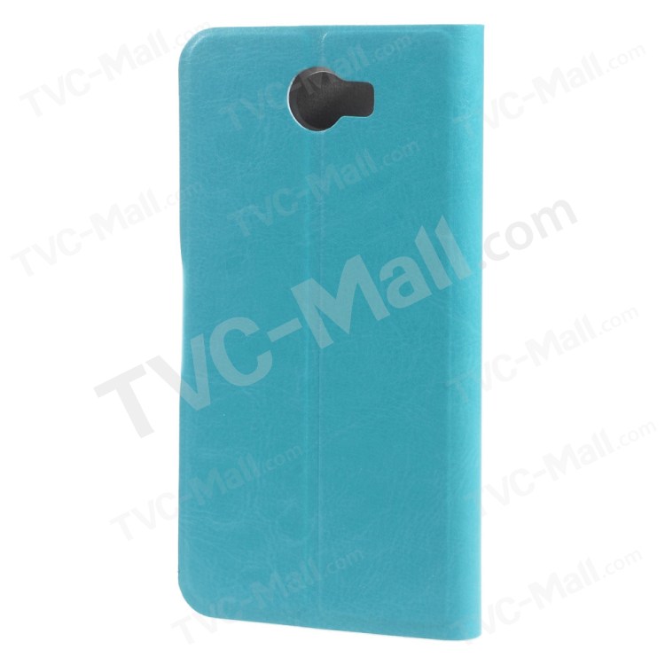 Case Huawei Y5ii / Pre-order * เคสผิวหนังม้า ฝาครอบด้านหน้าฝังด้วยแผ่นเหล็กป้องกันที่ดี *