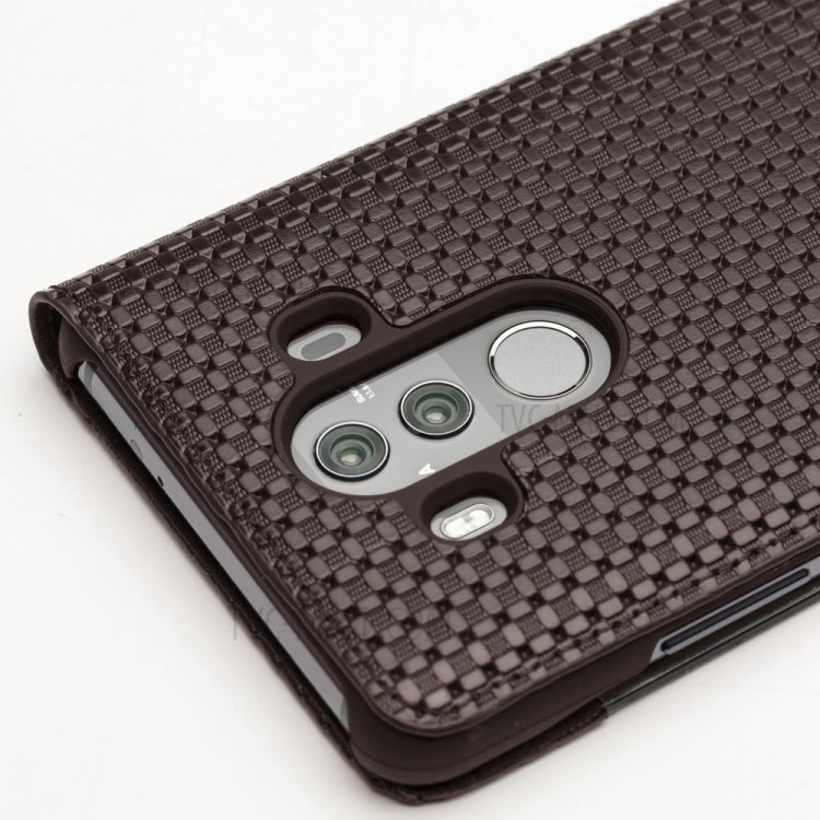 Case Huawei Mate 10 Pro / Pre-order * QIALINO ลายตารางเนื้อหนังวัวแท้ ดูหน้าต่างสมาร์ทเคส *