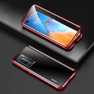 Case Huawei P40 Pro / Pre-order * กระจกเทมเปอร์สองด้านกันกระแทก Magnetic Attraction เคสพร้อมฝาปิดเลนส์กล้อง *