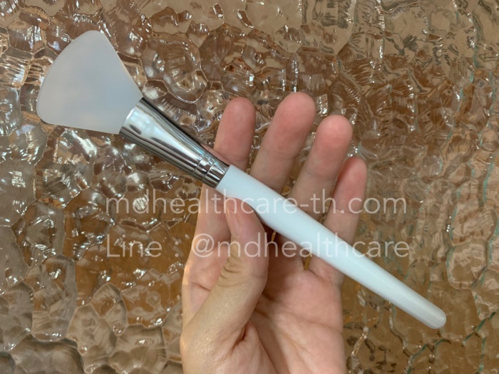 แปรงมาร์คหน้า ซิลิโคน (นูนกลาง/ด้ามสีขาว)**แปรงอ่อนนุ่มมาก เกรดพรีเมี่ยมA