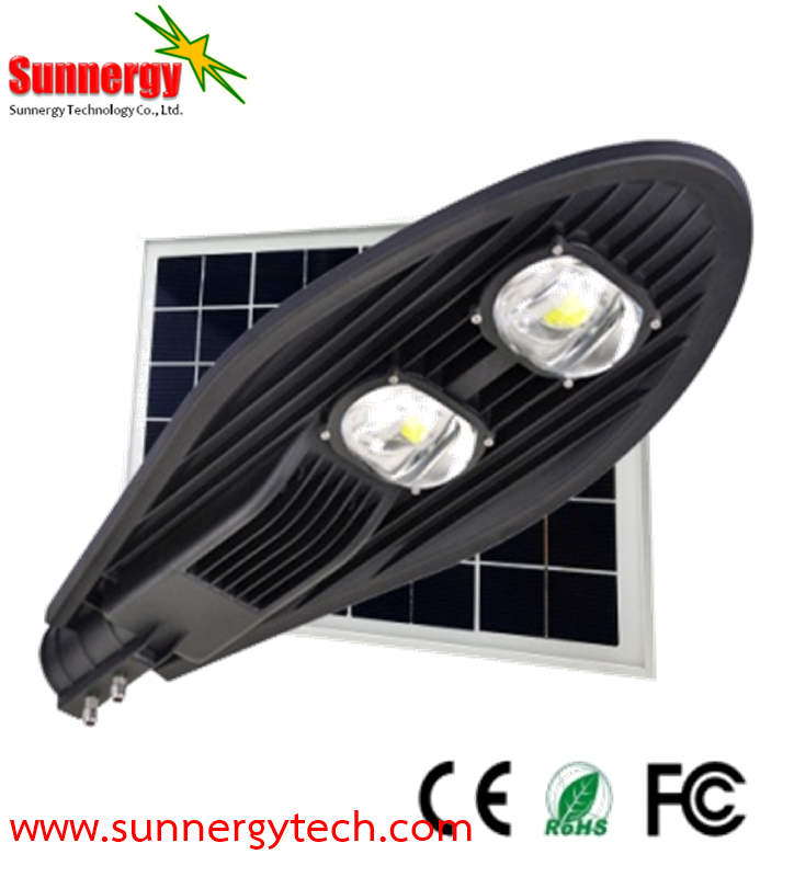 โคมไฟ Solar Street Light ขนาด 40W พร้อมแผงโซล่าเซลล์ 55W