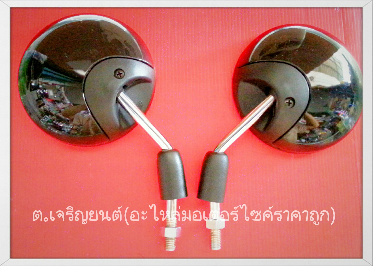 กระจกส่องหลังทรง scoopy ขาสั้น เกลียวฮอนด้า
