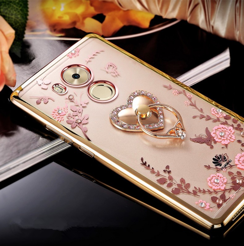 Case Huawei Mate 8 / Pre-order * เคสหรูหราเทคนิคการชุบทอง TPU ซิลิโคนอ่อนนุ่ม +แหวน *