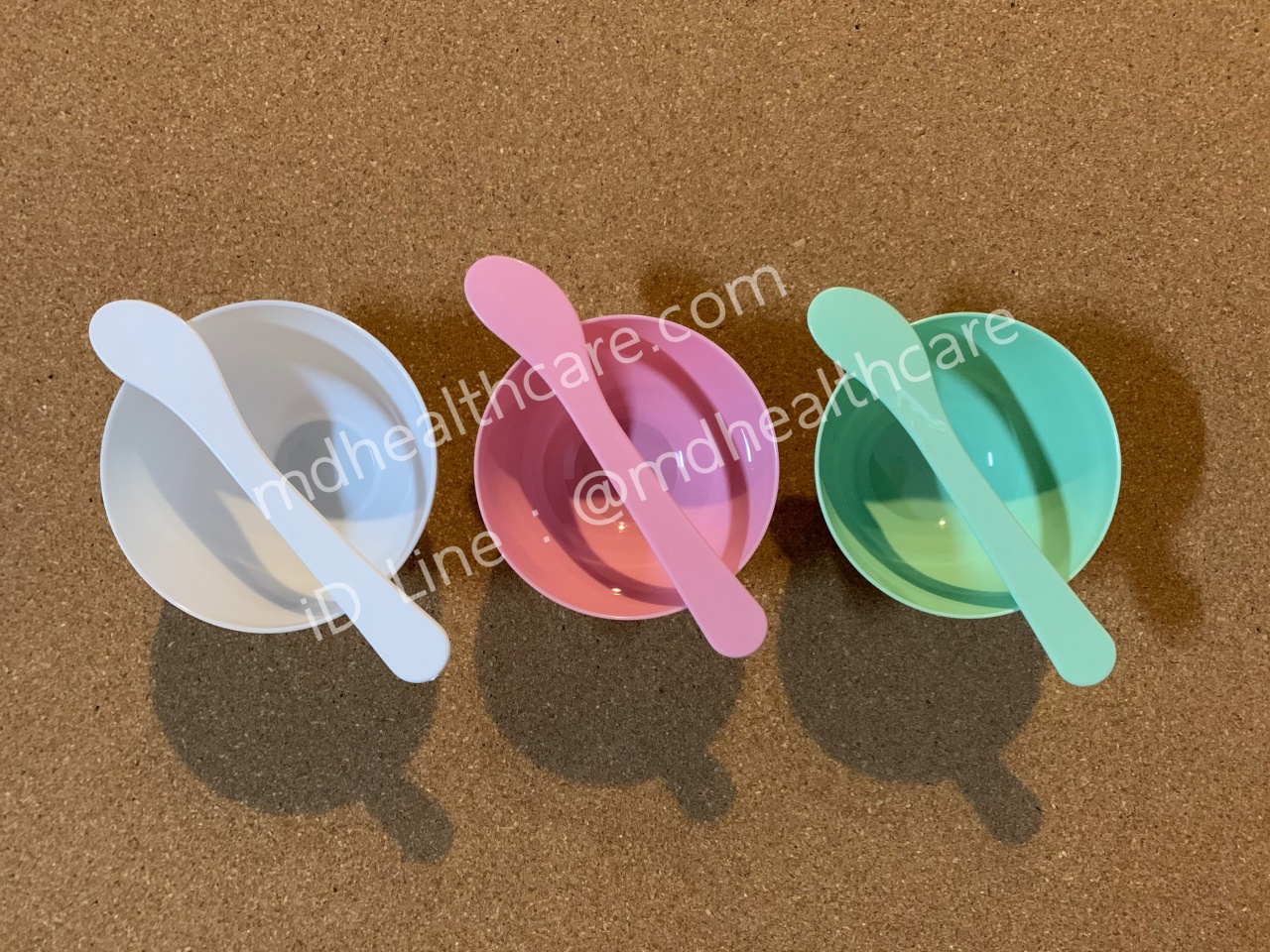 1ชุด ถ้วยผสมมาร์คPPเนื้อแข็ง ขนาดกลาง 10*6cm. ขนาดM(250ml.)