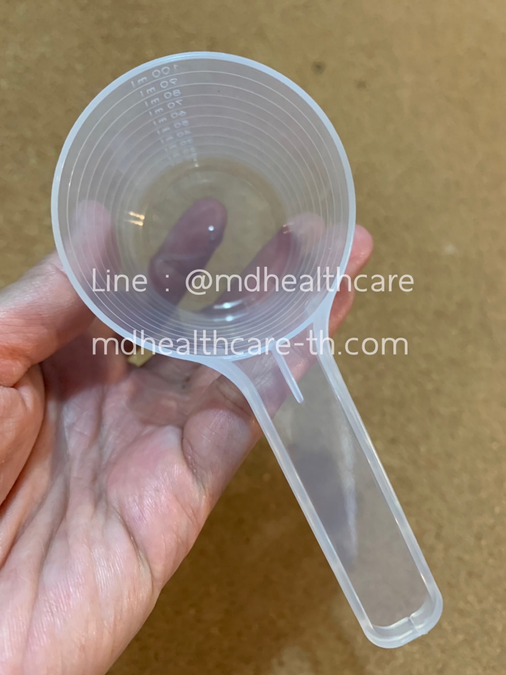 ช้อนตวง50กรัม/100ml.(cc.) ยาว12.4cm (10ชิ้น/ชิ้นละ - บาท)