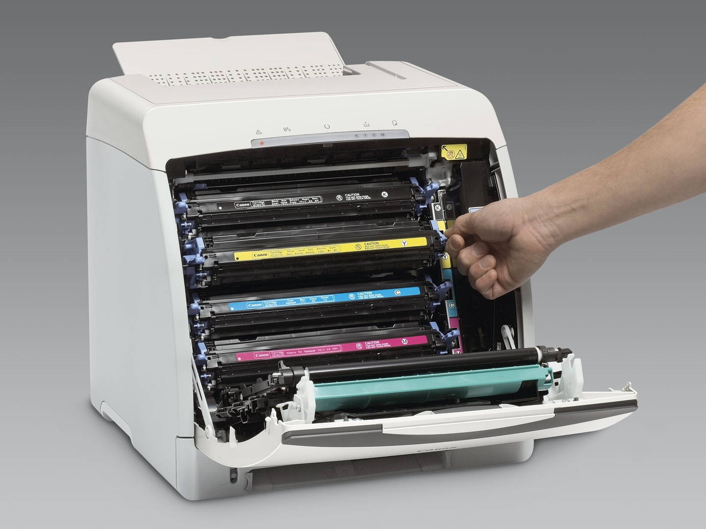 ผงหมึกเติมพร้อมชิป คอมพิวท์ Canon 307 สีน้ำเงิน Refill Toner Cyan