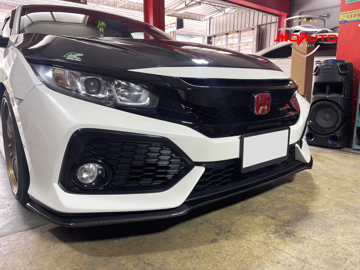 ลิ้นหน้าเพียวคาร์บอน CIVIC HATCHBACK (FK)