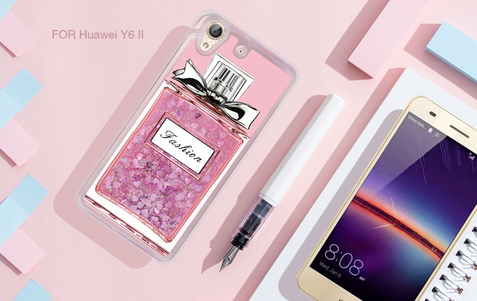 Case Huawei Y6ii / Pre-order * เคส ซอฟท์Silicon อัลตร้าบาง+ G Litterเหลวดาวตกทรายเลื่อมใส *