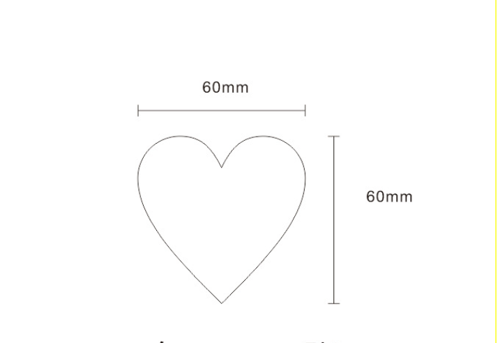 กระดาษเทสน้ำหอม หัวใจ 60*60 mm 100 ชิ้น 002409