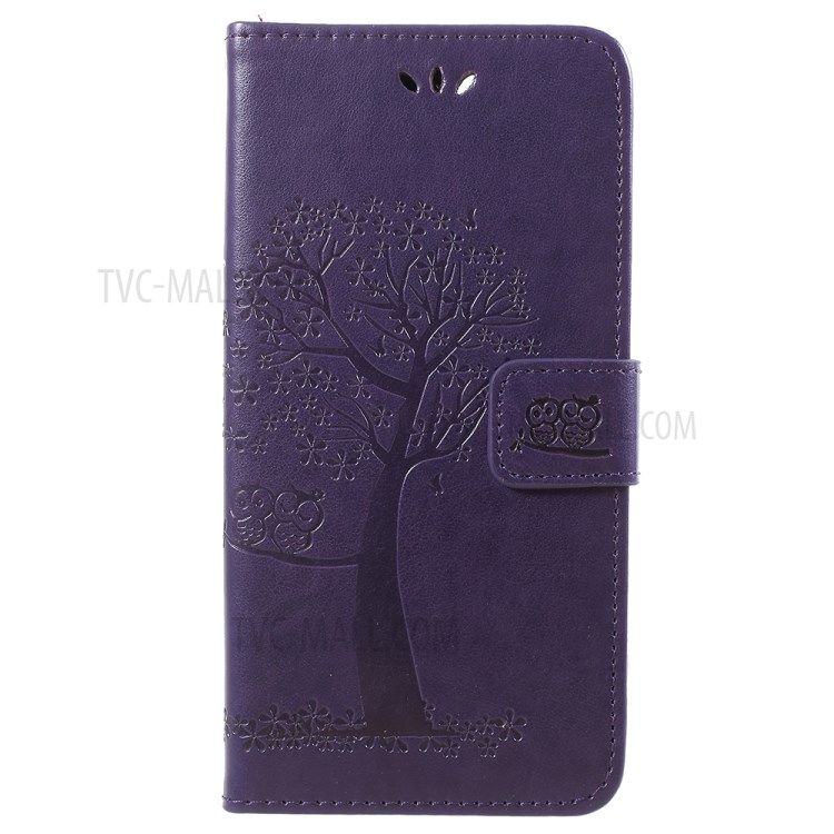 Case Huawei Y9 / Pre-order * ปั็มลายนกฮูกต้นไม้แบบหนังกระเป๋าสตาง + สายรัดข้อมือที่ง่ายต่อการพกพา *