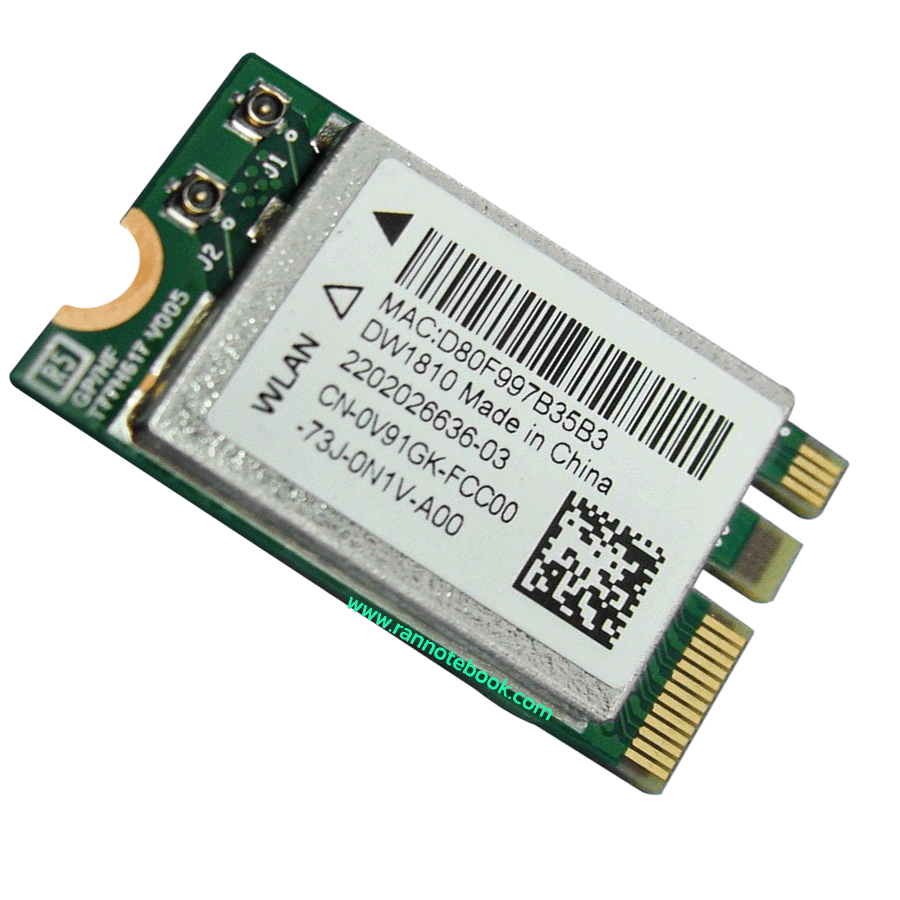 การ์ดไวไฟโน๊ตบุ๊ค Dell Latitude 3400 ตรงรุ่น แท้ รับประกันสินค้า Dell Thailand