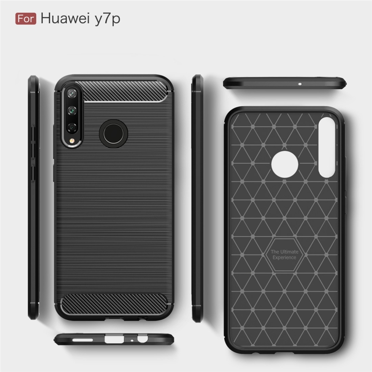 Case Huawei Y7p / Pre-Order * เคสขัดพื้นผิวคาร์บอนไฟเบอร์ TPU *