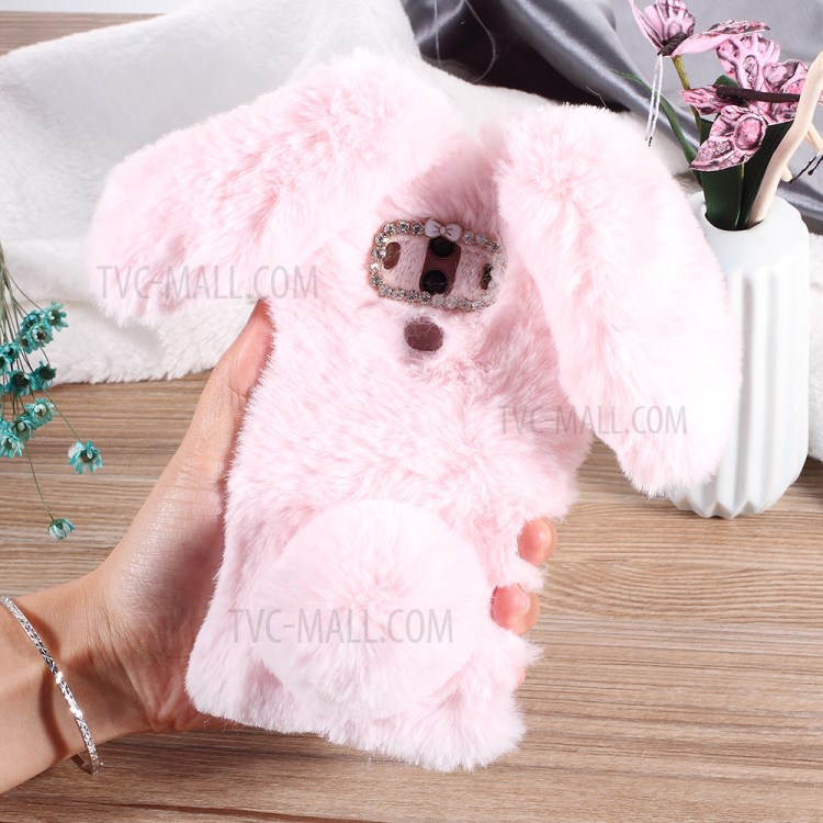 Case Huawei Mate 10 Pro / Pre-order * กระต่ายรูปร่างปุยขนเคลือบ Rhinestone เคส TPU *