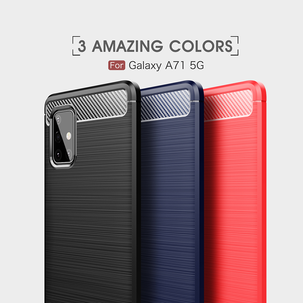 Case Samsung Galaxy A71 5G / Pre-order * เคส TPU ผิวคาร์บอนไฟเบอร์ขัดเงา *