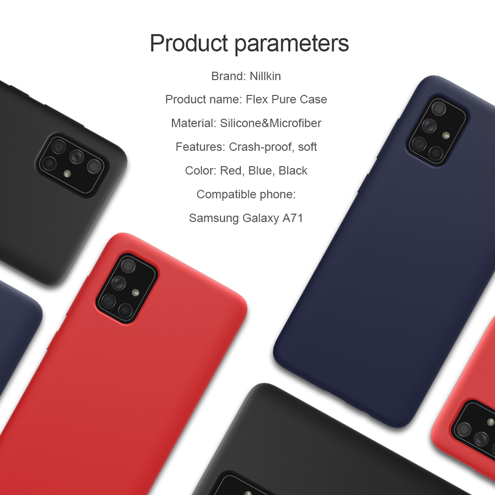 Case Samsung Galaxy A71 / Pre-order * NILLKIN Flex เพียวซีรี่ส์เหลวซิลิโคน ผิวสัมผัสที่นุ่มลื่นรู้สึกดีอยู่ในมือ *