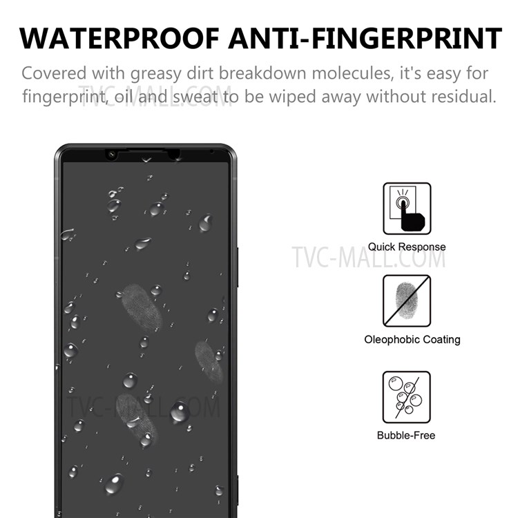 กระจกกันรอย Sony Xperia Pro-I # Pre-Order * Ultra Clear Bubble-free Full Coverage 0.2mm Black Edge AGC Glass กระจกเทมเปอร์ปกป้องหน้าจอ *