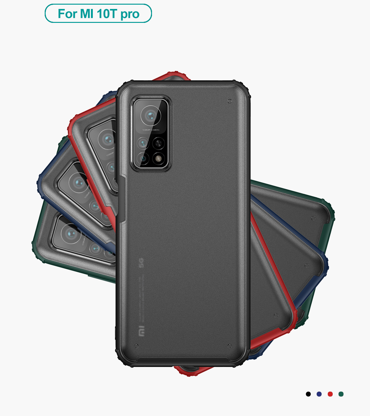 Case Xiaomi Mi 10T Pro 5G / Pre-order * Armor Series Matte PC + เคสโทรศัพท์ไฮบริด TPU *