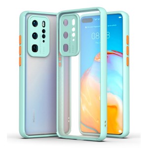 Case Huawei P40 Pro / Pre-order * เคส Soft TPU ขอบ 2 สี + Matte PC Back ไฮบริด *