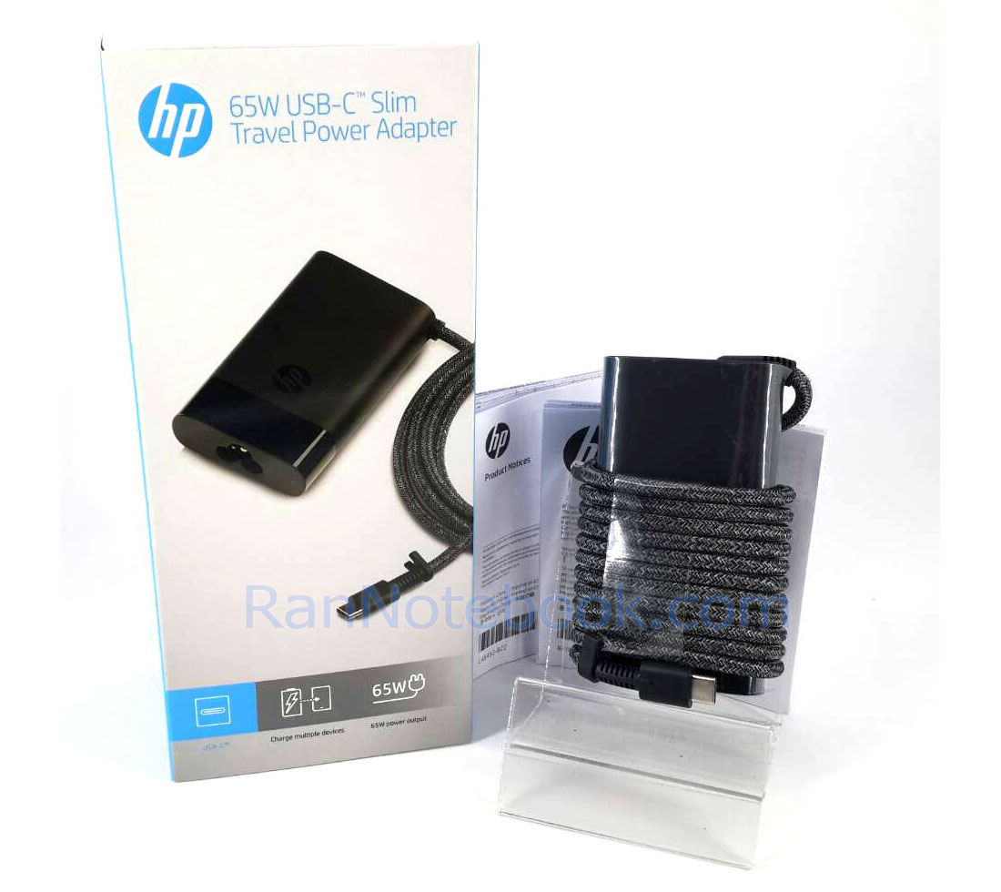 Adapter HP 65W USB-C Slim Travel Power Adapter แท้ ราคาพิเศษ สายชาร์จ HP แท้ รับประกันศูนย์ 1 ปี