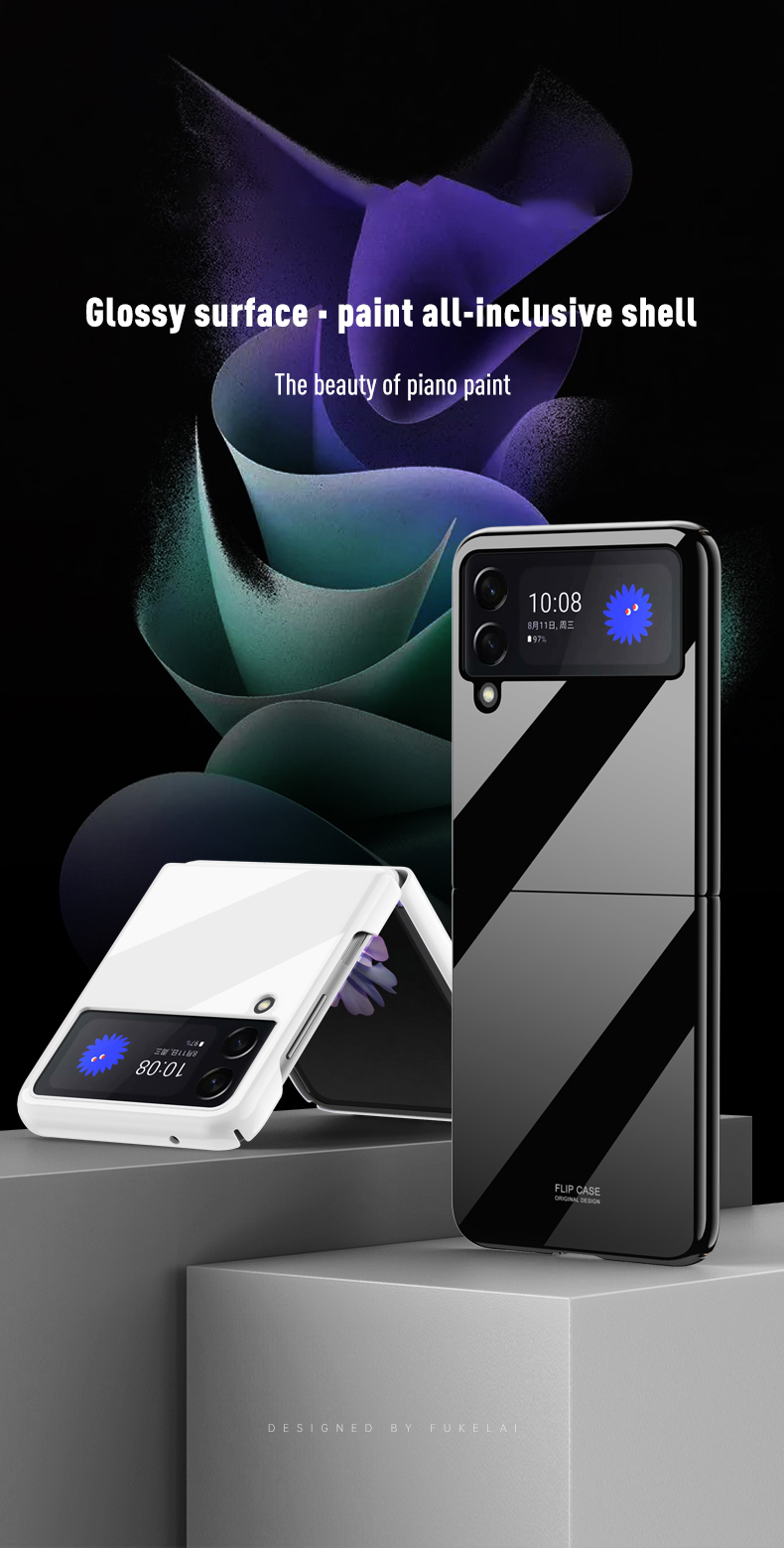 Case Samsung Galaxy Z Flip3 5G # Pre- Order * Piano Paint Baking Varnish Folding Design ผลิตจากวัสดุพลาสติกแข็งคุณภาพสูง เรียบหรู ดูดีมีรสนิยม *