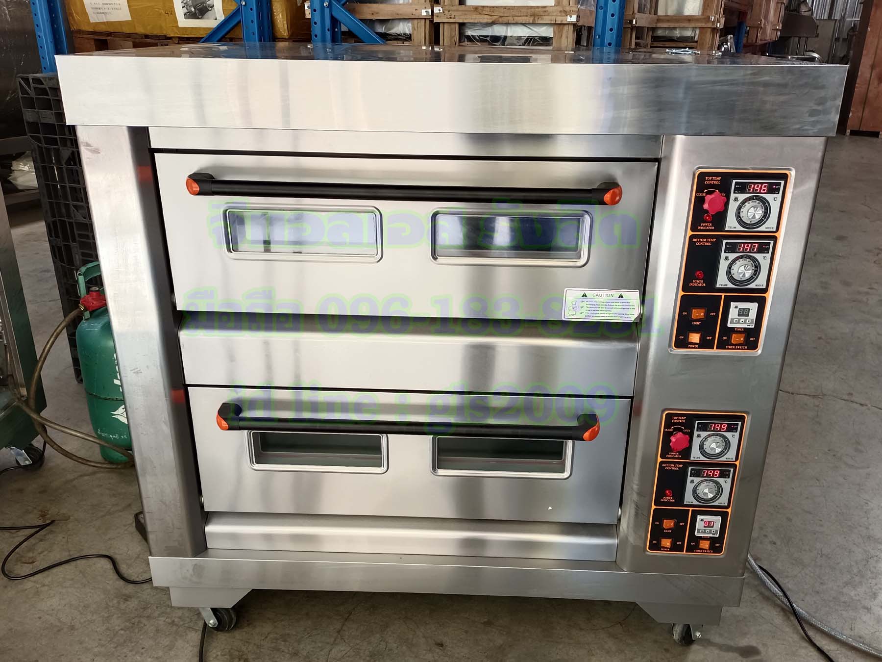 เตาอบขนมแก๊สควบคุมด้วยไฟฟ้า4ถาดใหญ่