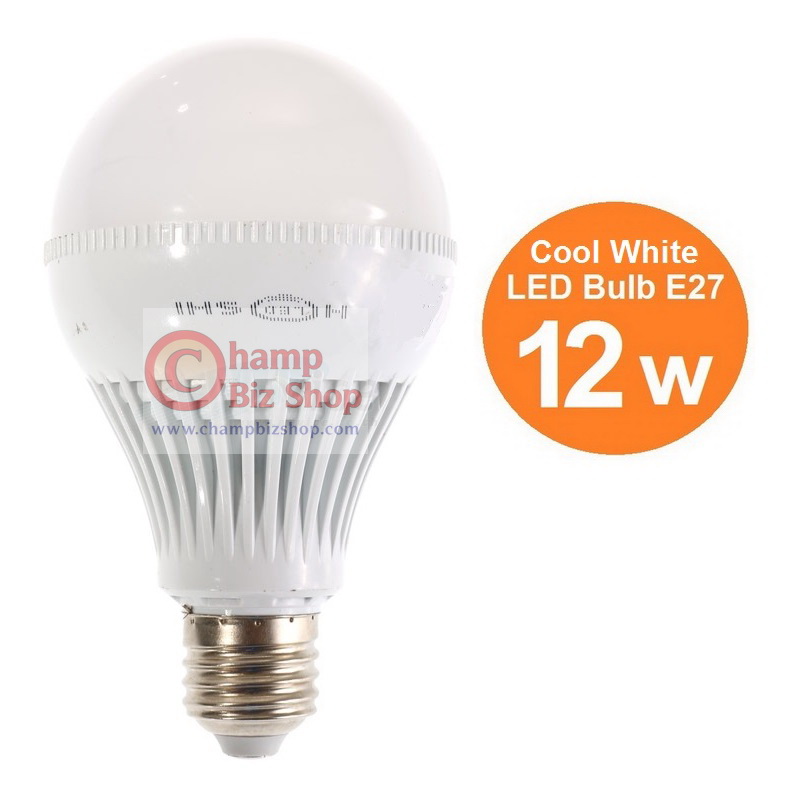 หลอดไฟ LED HOSHI E27 12W (CW) Day แสงสีขาว