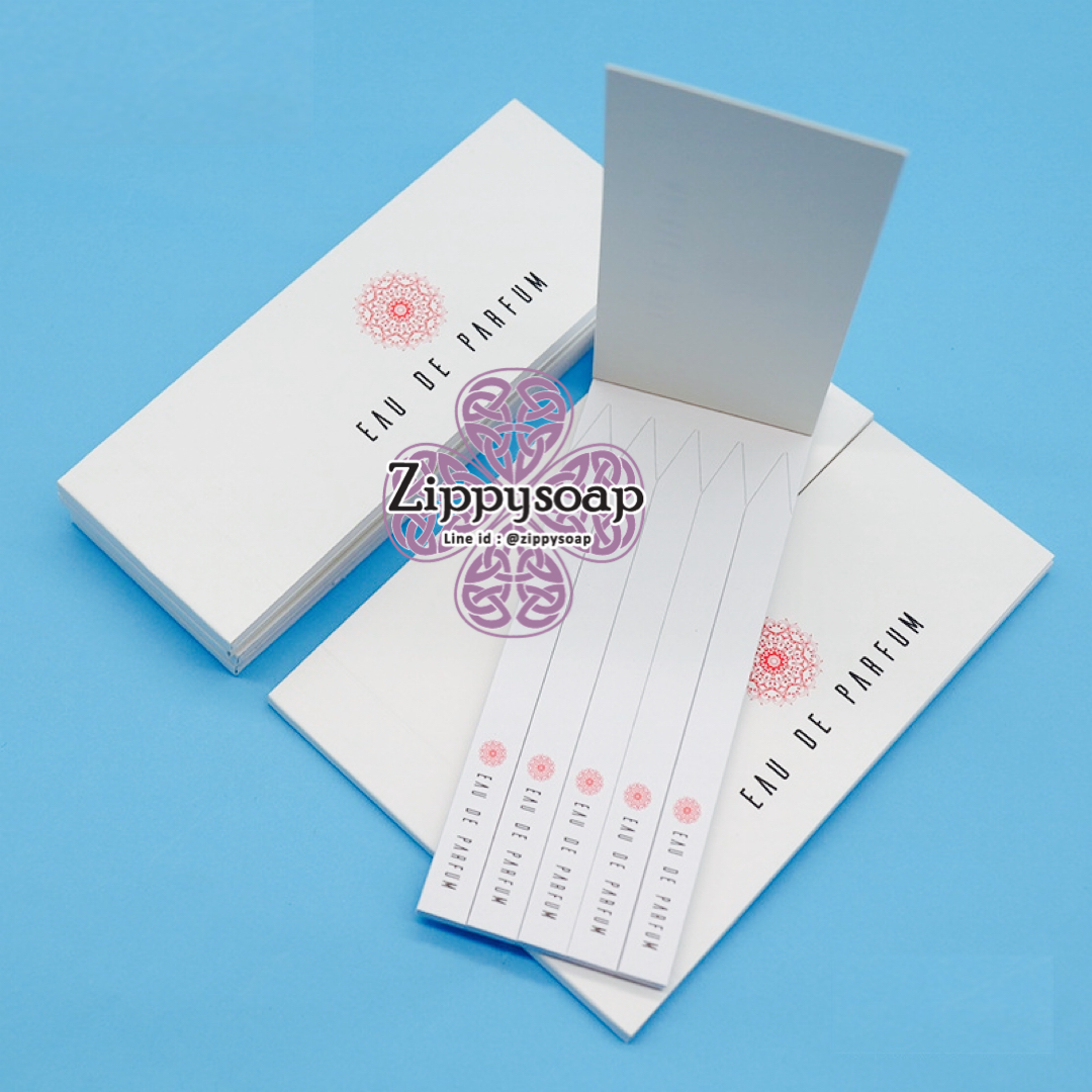 กระดาษเทสกลิ่นน้ำหอม เล่มขาว 1แพคมี 50ชิ้น 007124 เลิกจำหน่าย