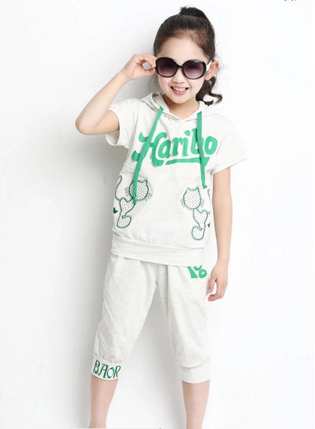 ชุดเสื้อ กางเกง สีเทา ไซส์ 130