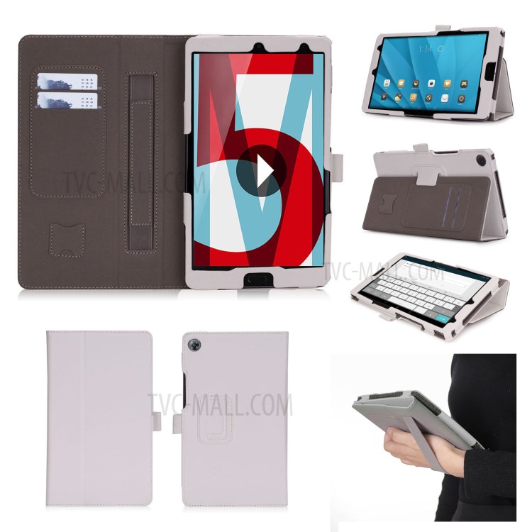 Case Huawei MediaPad M5 / Pre-Order * เคสหนัง PU Built-in สายคล้องมือยืดหยุ่นเพื่อให้ง่ายต่อการอ่านด้วยมือเดียว *