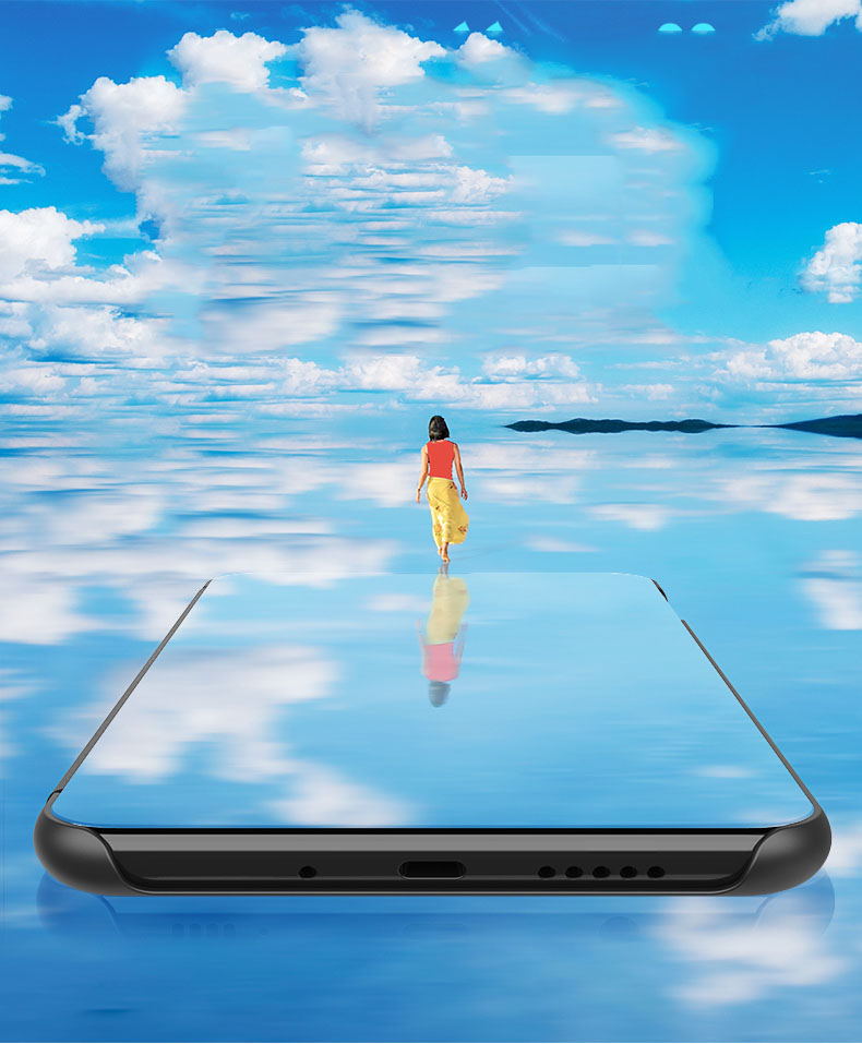 Case Xiaomi Mi 11 5G # Pre-Order * เคสขาตั้งพื้นผิวกระจกชุบ ทำจากวัสดุหนัง PC + PU หน้าต่างโปร่งแสงเพื่อให้ดูข้อมูลได้ง่าย *