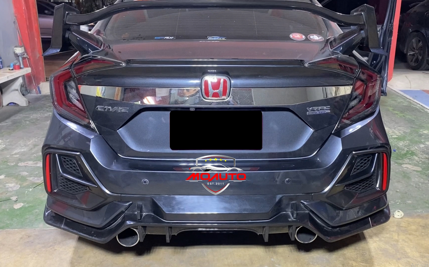 ฝาครอบช่องไฟตัดหมอกหน้า - หลัง งานดิบ ทรง TYPE-R MC CIVIC FC / FK