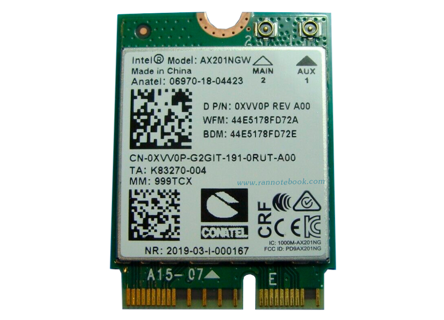 การ์ดไวไฟ Dell Precision 3551 แท้ ราคาพิเศษ Wireless Card Dell 3551 ของใหม่ ตรงรุ่น ตรงสเปค รับประกันศูนย์ Dell Thaland
