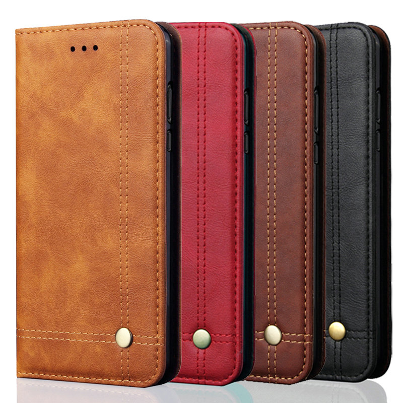 Case Realme 5i / Pre-Order * เคสหนังม้าสไตล์ Retro เนื้อม้าเย็บดีพร้อมหมุดทองย้อนยุคและสง่างาม *
