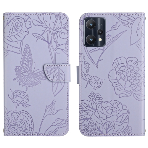 Case Realme 9 4G # Pre- Order * เคสกระเป๋าสตางค์พิมพ์ลายนูนดอกไม้ผีเสื้อ *