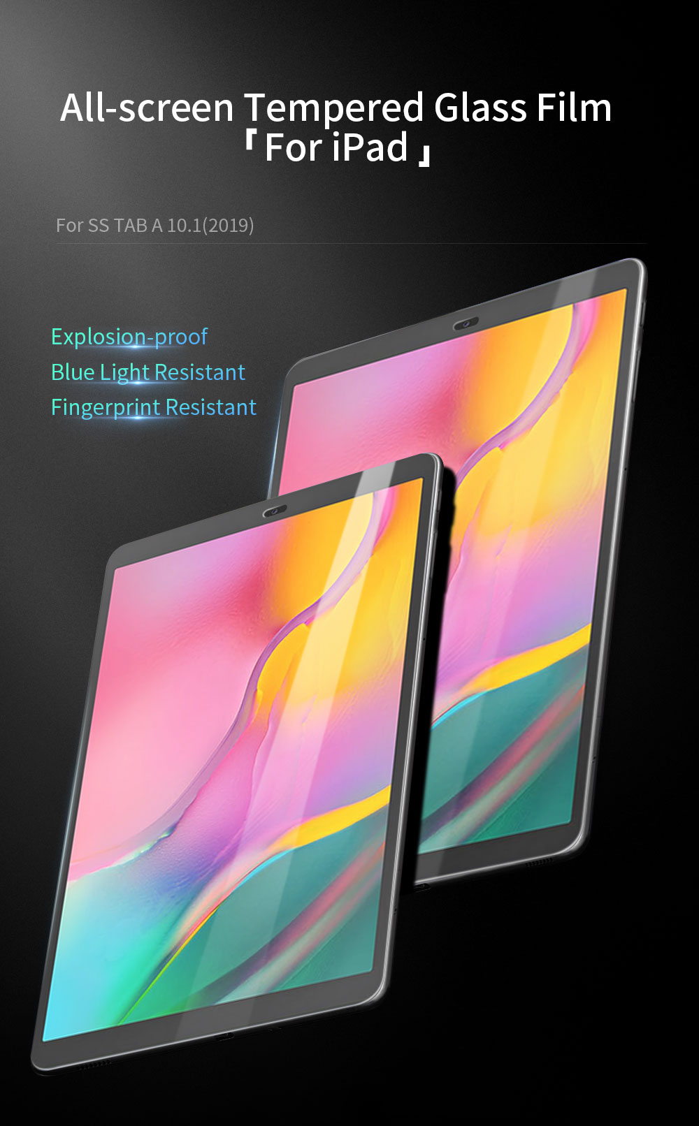 กระจกนิรภัย Samsung Galaxy Tab A 10.1 (2019) / Pre-order * DUX DUCIS Ultra Clear ทำจากแก้ว AGC คุณภาพสูง เทคโนโลยีต่อต้านบลูเรย์ป้องกันดวงตาที่ดี *