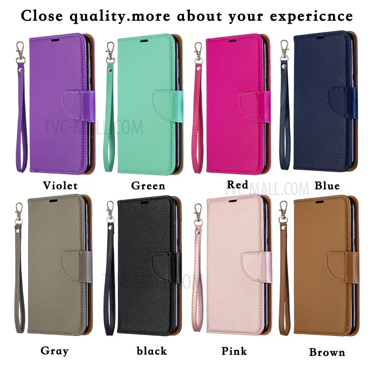 Case Huawei Y7 2019 / Pre-order * เคสผิวลิ้นจี่หนัง PU ผิวหนังยืนถือปกคลุม สไตล์กระเป๋า: 2 ช่องเสียบการ์ด + กระเป๋าเงินสด 1 *