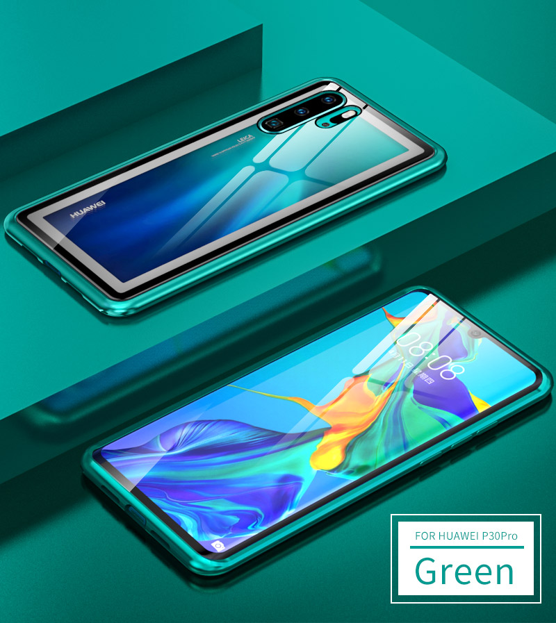 Case Huawei P30 Pro / Pre-Order * กรอบโลหะแม่เหล็ก + กระจก ครอบคลุม 360 องศา *