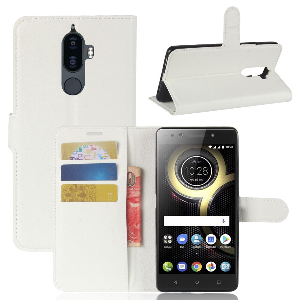 Case Lenovo K8 Note / Pre-order * เคสผิวลิ้นจี่ สไตล์กระเป๋าสตางค์: 3 ช่องเสียบการ์ด 1 + กระเป๋าเงิน *