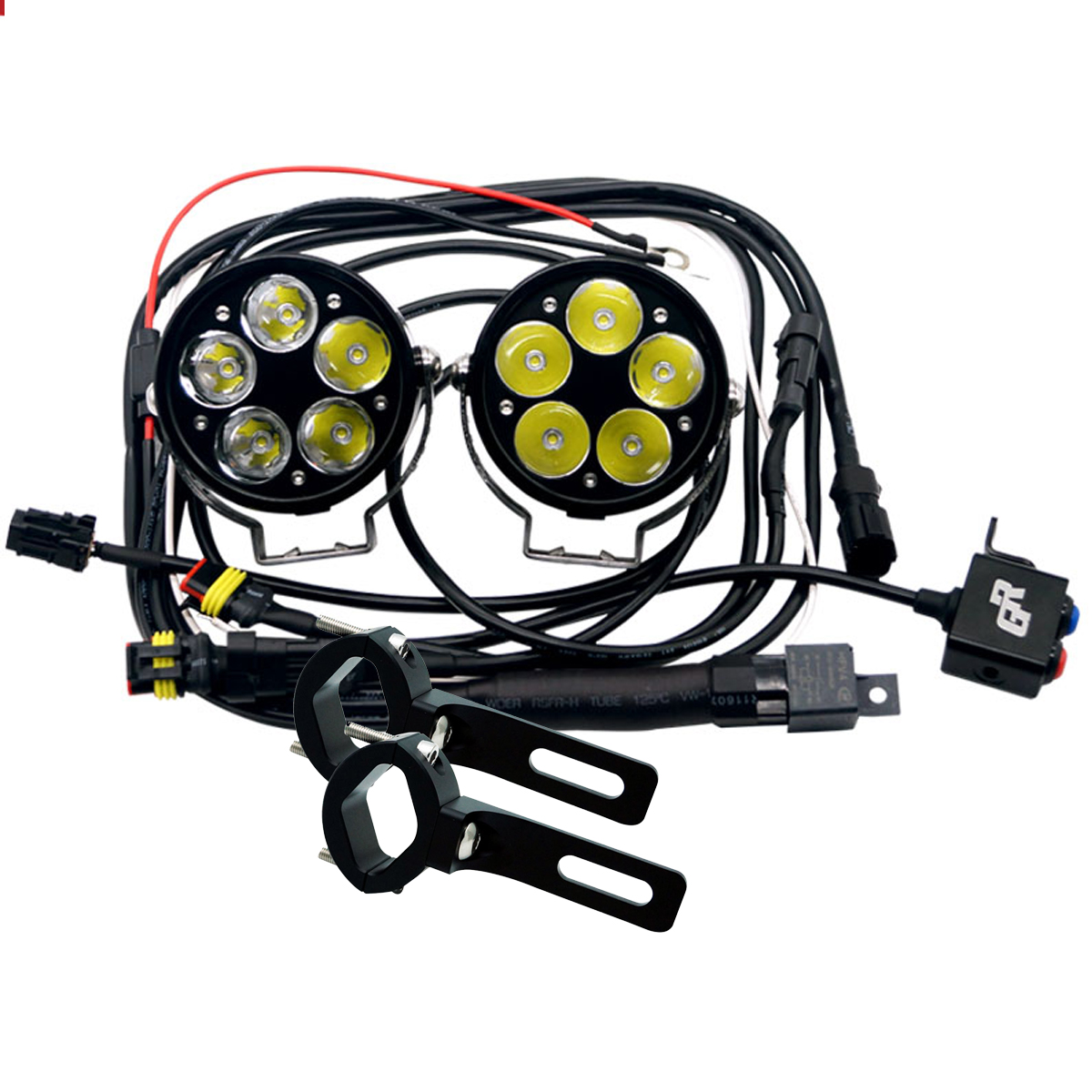 ไฟ Spotlight LED50W Full Set 50W + สายไฟ + รีเลย์ + สวิตช์ + ขาจับ