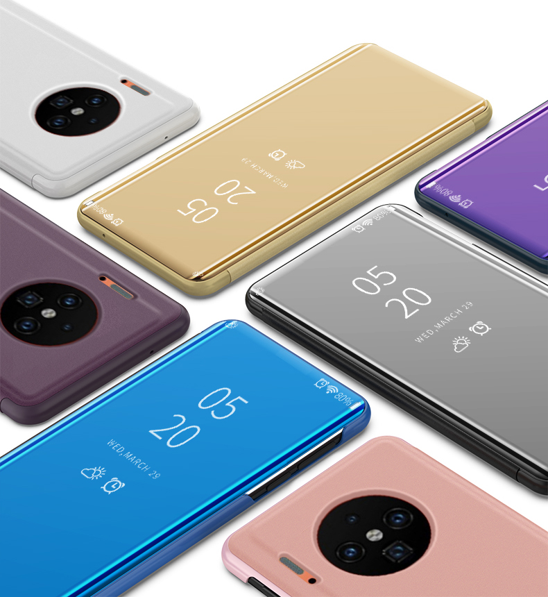 Case Huawei Mate 30 Pro / Pre-order * เคสกระจกขาตั้ง หน้าต่างโปร่งแสงเพื่อการดูข้อมูลที่ง่าย *