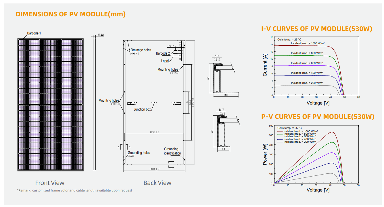 แผงโซล่าเซลล์ (Solar Panel) โมโน Half Cell ยี่ห้อ ZnShine 540W