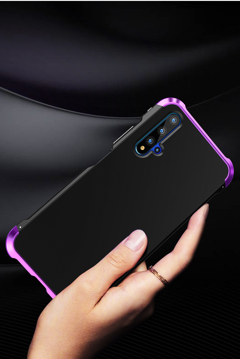 Case Huawei Nova 5T / Pre-order * เคสกันกระแทกกรอบโลหะ + ฝาครอบ + หัวเข็มขัด *