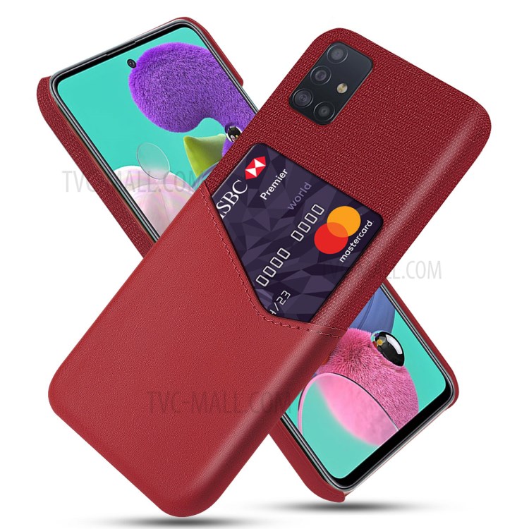 Case Samsung Galaxy A51 / Pre-order * หนัง KSQ ผ้า + PU เคลือบ PC Phone คลุมด้วยผู้ถือบัตร *