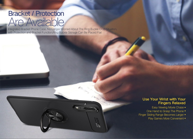 Case Huawei P20 Pro / Pre-order * Finger Ring Kickstand (แผ่นโลหะแม่เหล็กแบบ Built-in) *