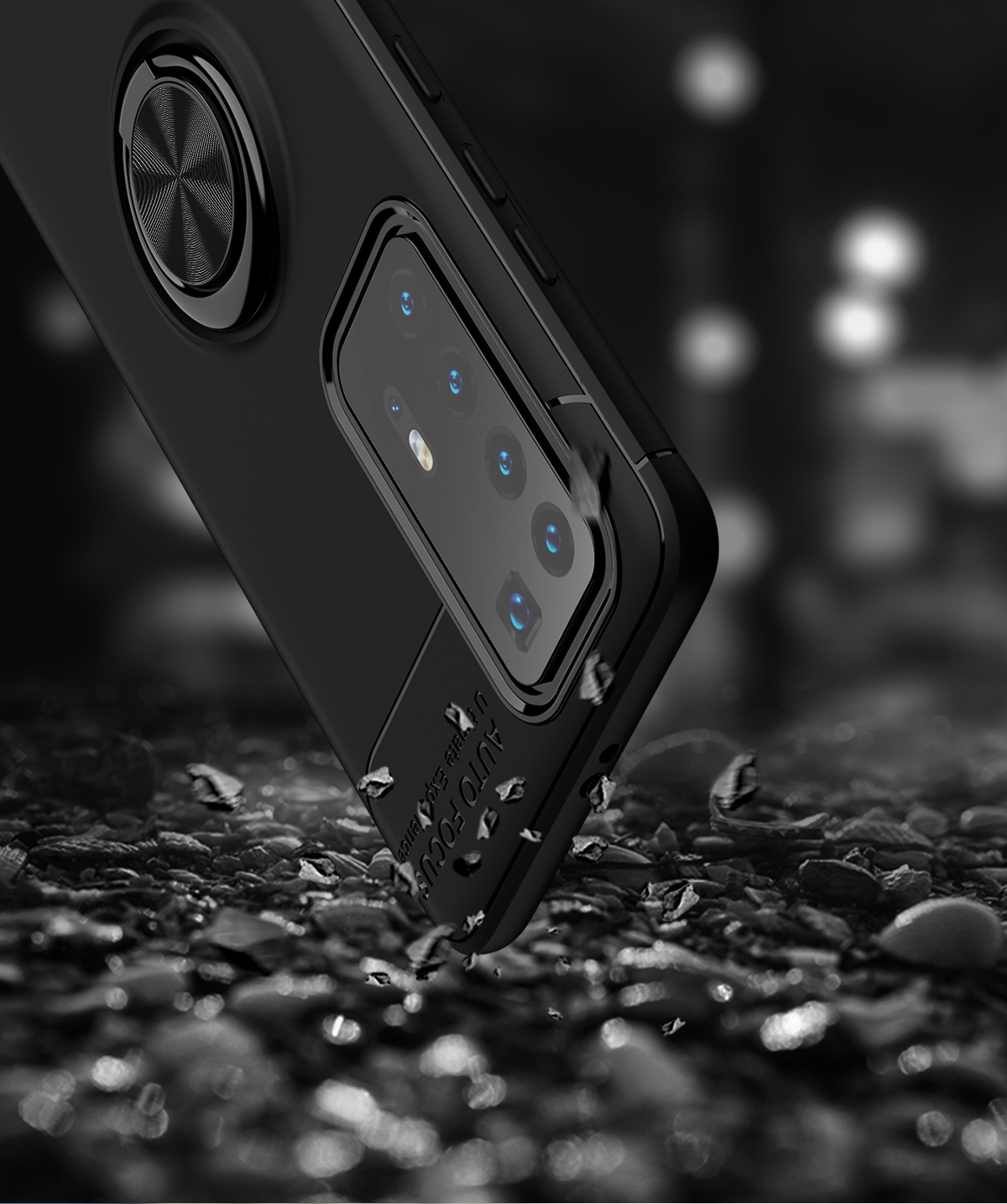 Case Huawei P40 Pro / Pre-order * LENUO เคสโลหะโทรศัพท์ TPU พร้อมฝาครอบแผ่นแม่เหล็ก + แหวน *