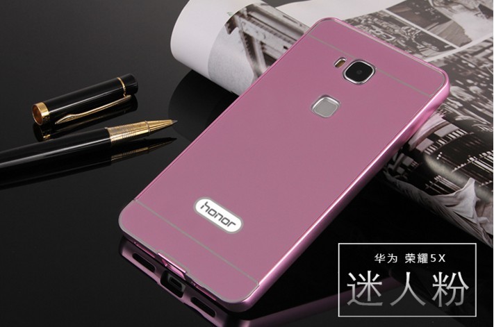 Case Huawei GR 5 / Pre-order * เคสโลหะ 2in1 แกร่งกันชนโลหะ + พลาสติกแผ่นหลัง *