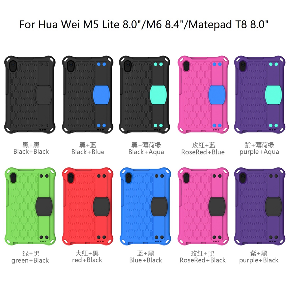 Case Huawei MatePad T8' / Pre-Order * เคส PC + TPU Combo ขาเคสพร้อมสายคล้องมือและสายคล้องไหล่ กันกระแทกขาตั้งแท็บเล็ต *