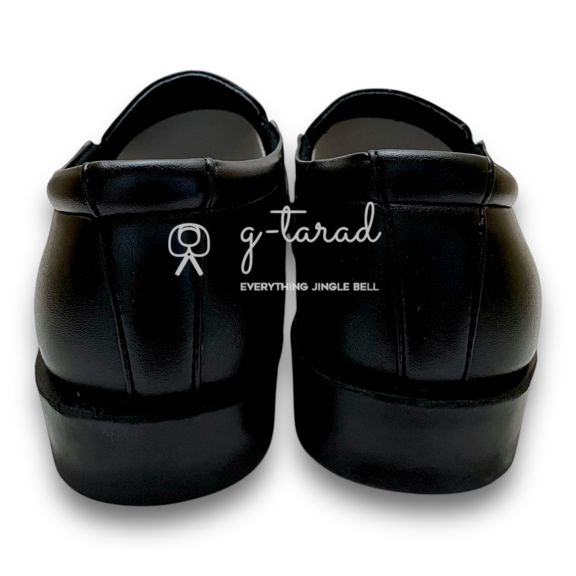 Sainte - รองเท้าหนังชาย สีดำแบบสวม (No.39-45)