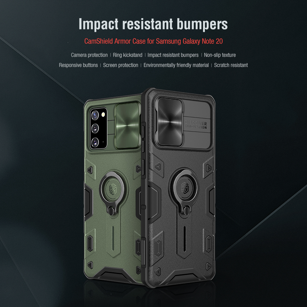 Case Samsung Galaxy Note 20/Note 20 5G / Pre-Order * NILLKIN CamShield PC TPU พร้อมเคสขาตั้งแหวน *
