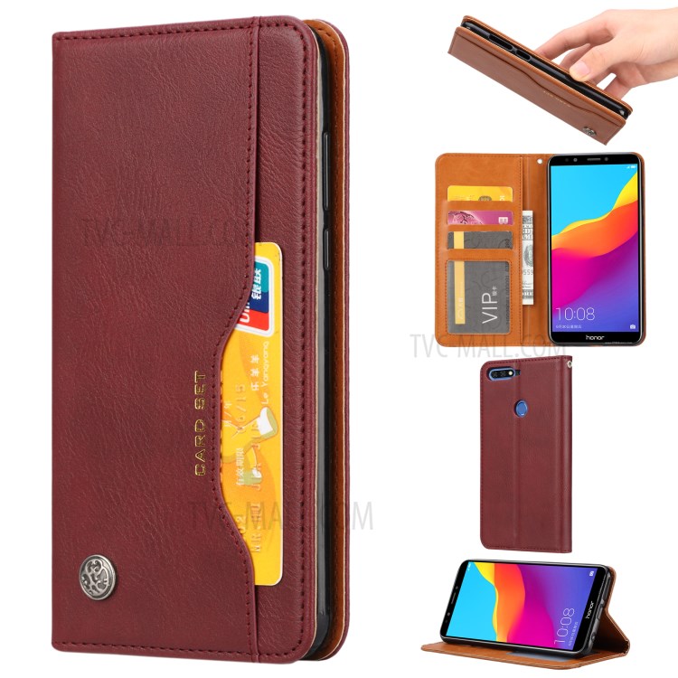 Case Huawei Y7 Pro 2018 / Pre-order * Auto-ดูด เคสกระเป๋าสตางค์ ผ้าหุ้มหนัง PU นุ่มสบาย *